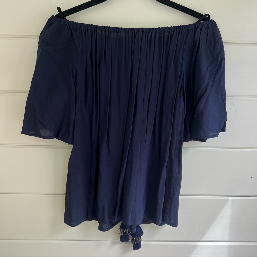 Lily Pulitzer Sain off the shoulder blouse with tassel details - Picture 3 of 6